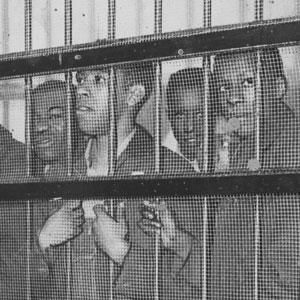Friendship 9 students who protested against racial discrimination and were put in prison, Rock Hill, South Carolina, February 1961