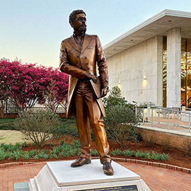 Richard T. Greener statue at thomas cooper library