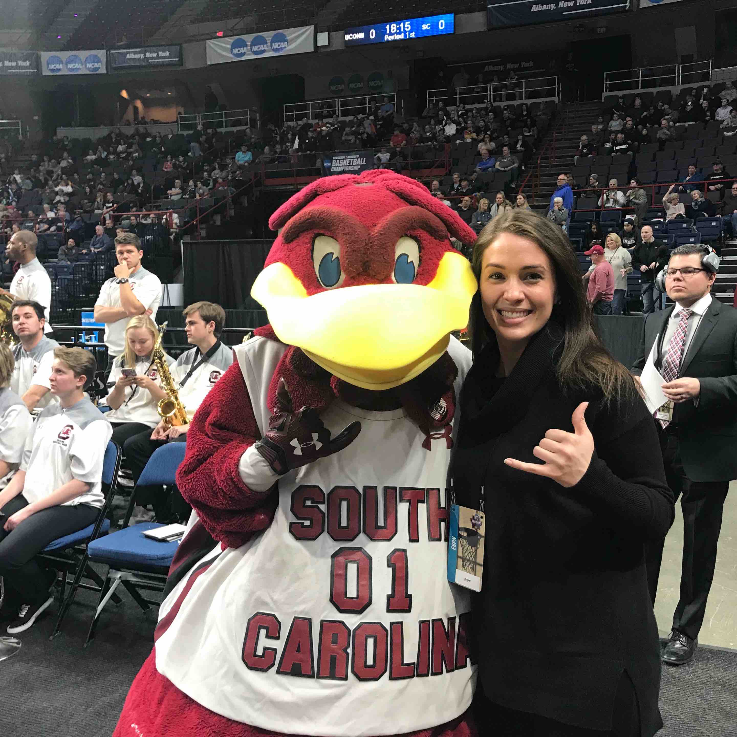 PR graduate and ESPN senior publicist Kimberly Elchlepp with cocky