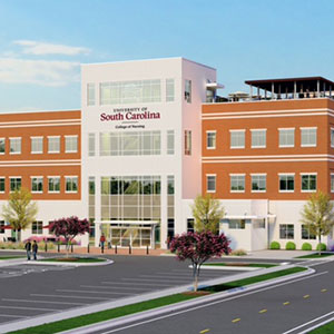 A rendering of the new nursing building