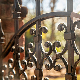 wrought iron gate detail