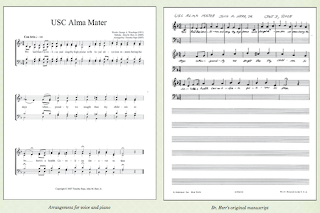 John Herr manuscript and sheet music
