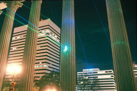 Laser light art installation at S.C. State House