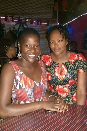 Binda and a friend in Senegal