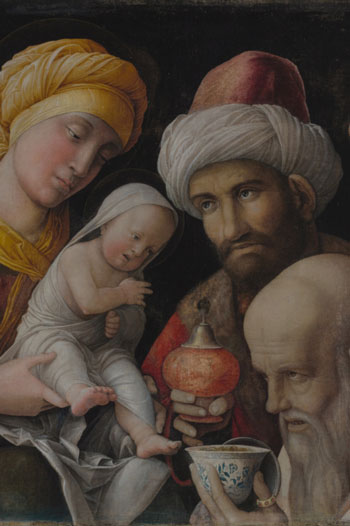 painting adoration of the Magi by artist Andrea Mantegna