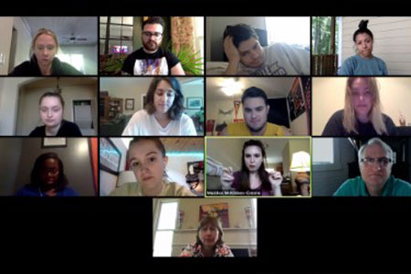 A screengrab of a Zoom meeting for the Carolina News and Reporter. 