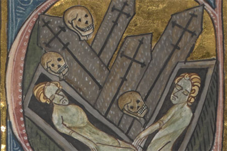 historic image depicting the plague