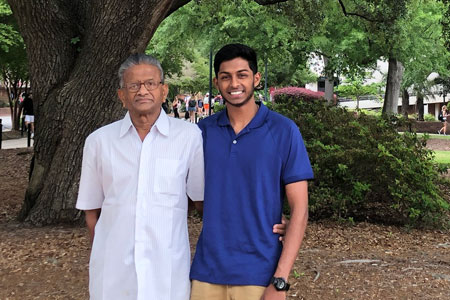 Bryce Jerin with his grandfather