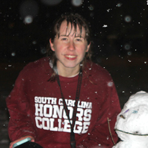 Riley Sutherland in the snow.