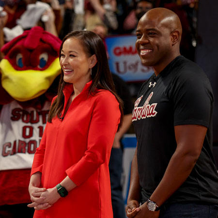 Eva Pilgrim and Kenneth Moton at GMA day