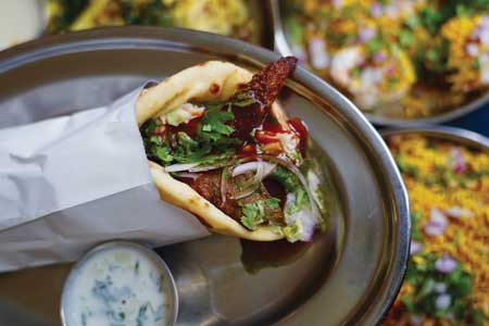 Crispy fish masala roll