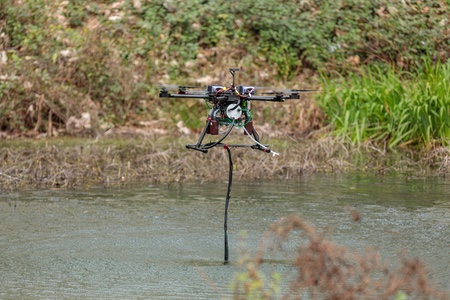 Water-analyzing drone