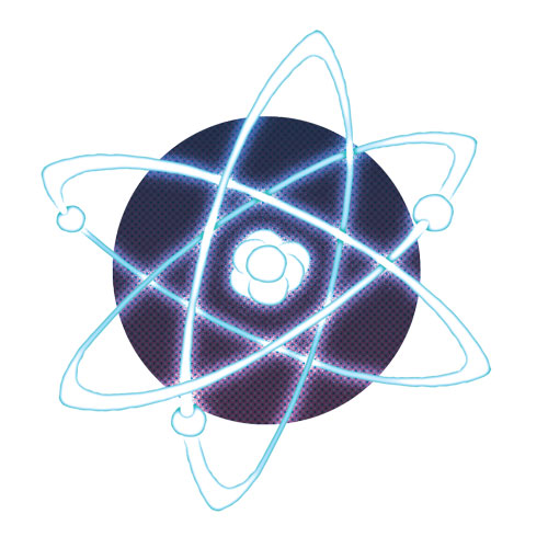 An illustration of an atom.