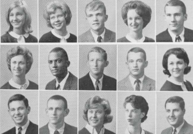 James Bowers and other sophomores pictured in the 1965 Garnet & Black yearbook.