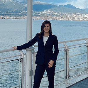 Photo of Taylor Marshall on the waterfront in Canada.