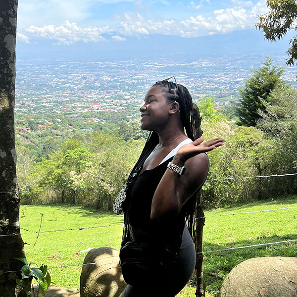 Asia Fulton in the mountains of Costa Rica.