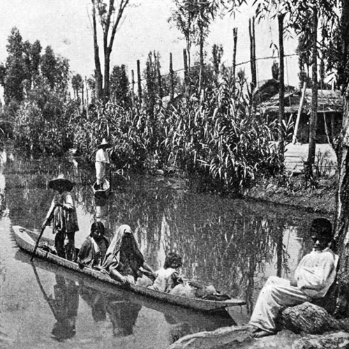 historic image of people working on a canal