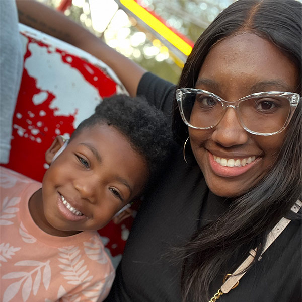 LaQuisha Brown with her son