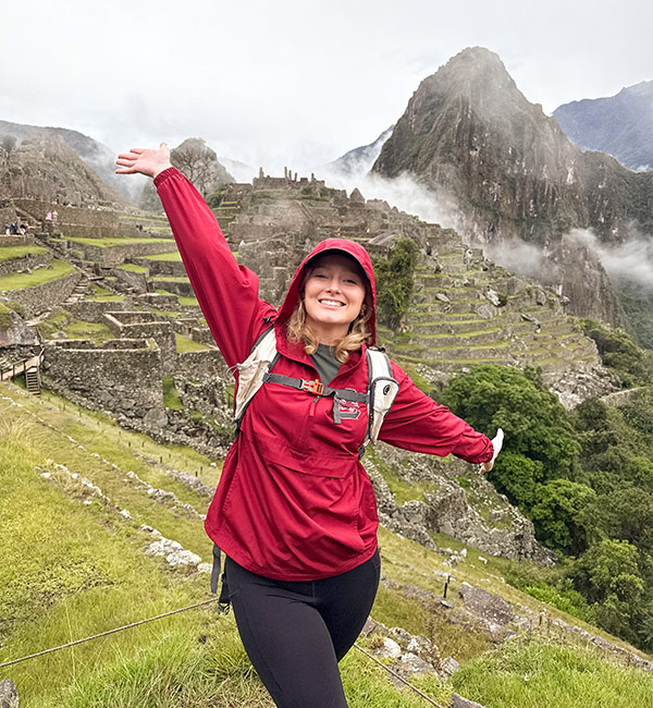 Leah Morse in the mountains of Peru.