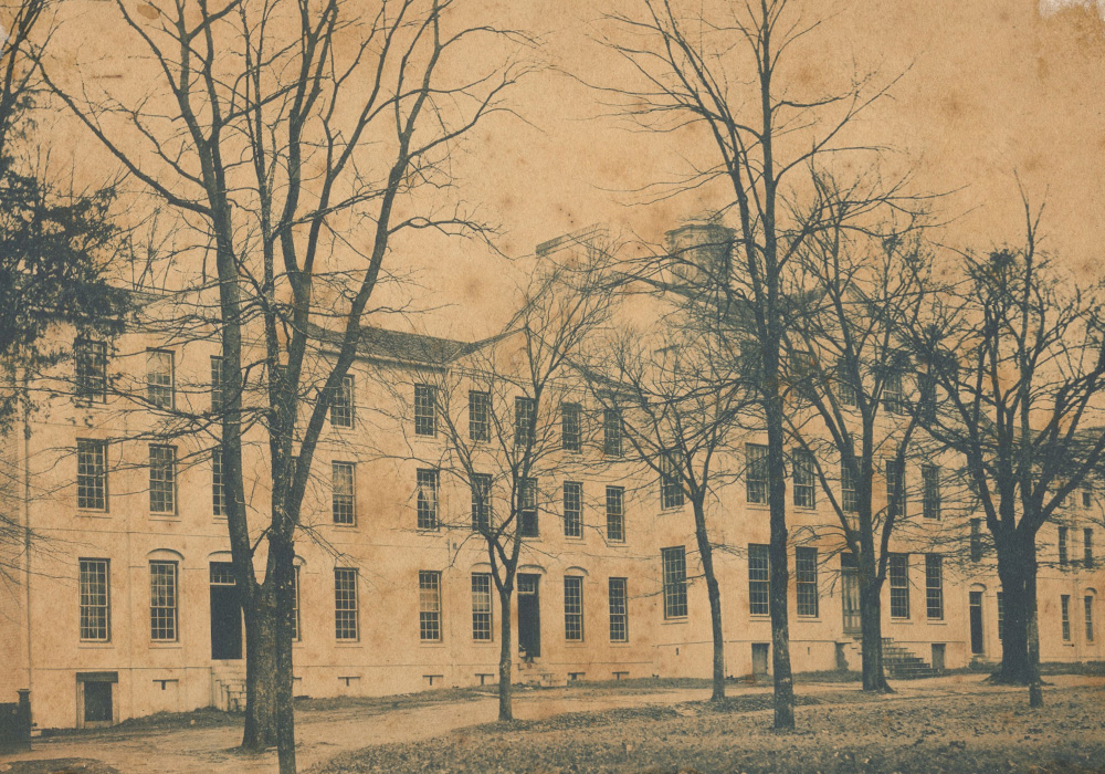 archival image of DeSaussure College in 1885