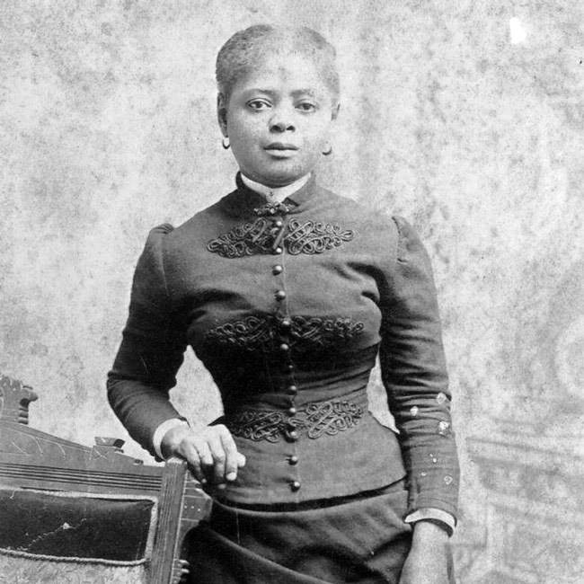 A black and white historic photo of Matilda Pinckney.