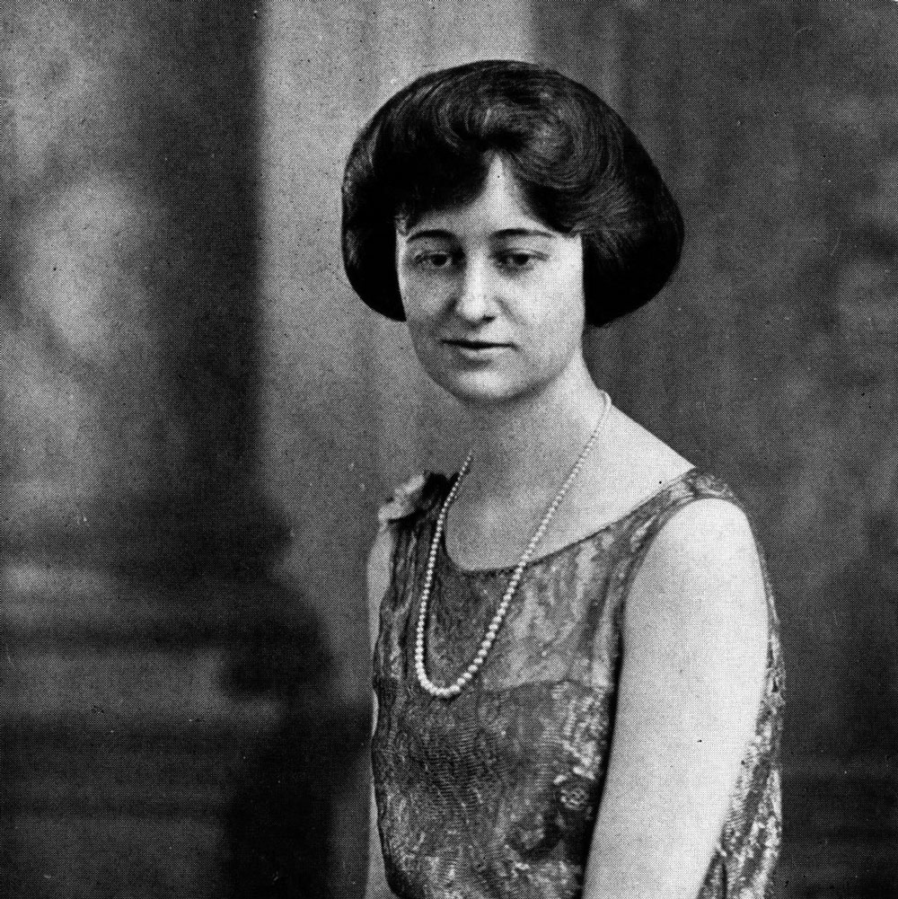 A black and white photo of Irene Dillard-Elliott.
