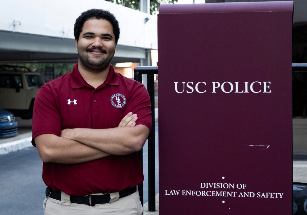 Portrait of Isaac Russell, a dispatcher for USCPD.