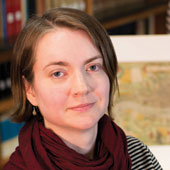 Jeanne Britton, curator of Rare Books and Special Collections in University Libraries