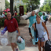 6,706 students moving into the residence halls. 