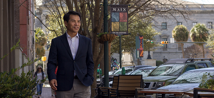 Dean Haemoon Oh on Main Street in Columbia